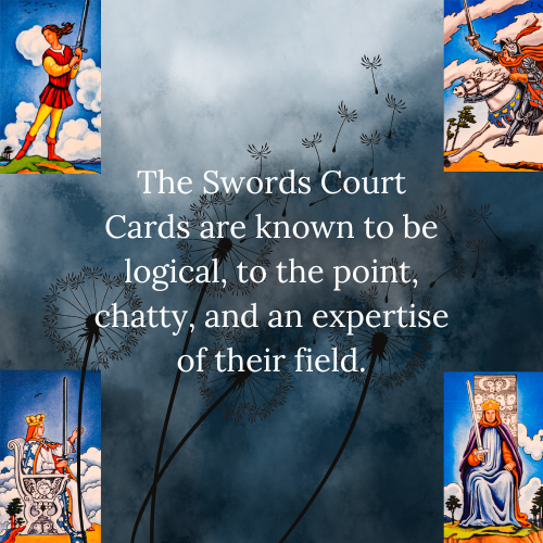 swords, swords keywords, court cards, swords court cards, tarot, minor arcana, learn tarot, Faintnoise